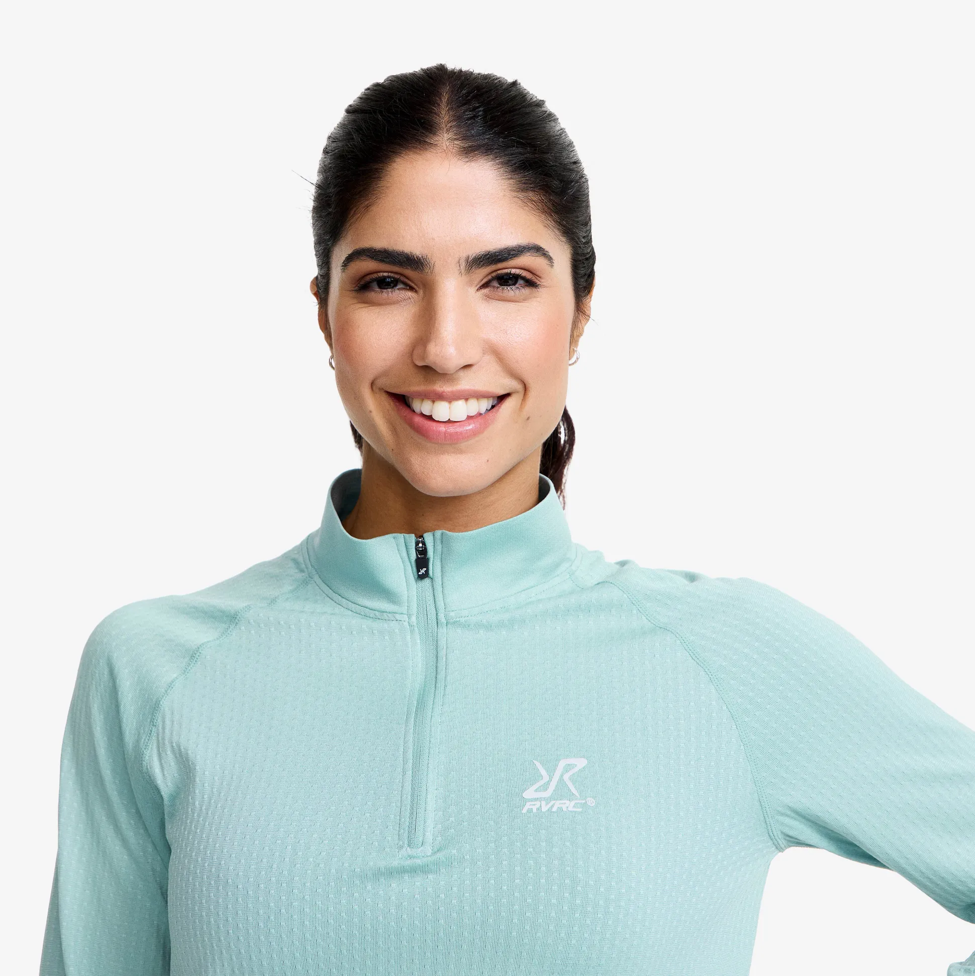 Focus Half-zip Seamless Top Naiset