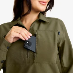 Ridge Half-zip Stretch Shirt Naiset